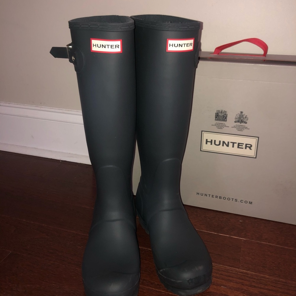Dark Gray Tall Hunter Boots